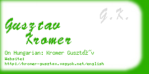 gusztav kromer business card